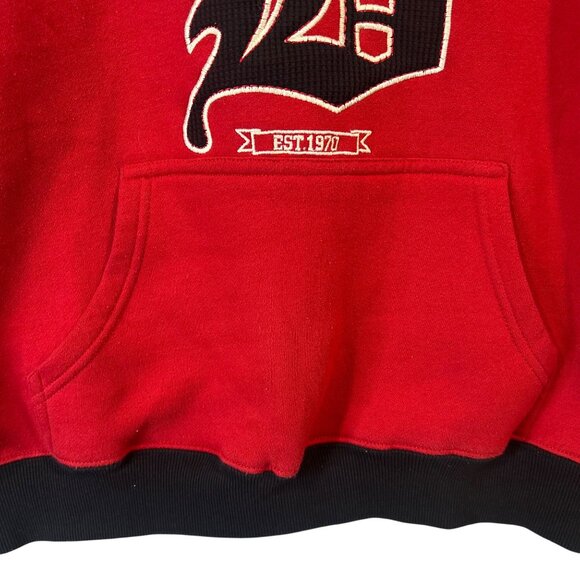 Brooklyn Xpress Boys Size 10/12 Red & Black Hoodie With Embroidered "B" Logo - Picture 4 of 14